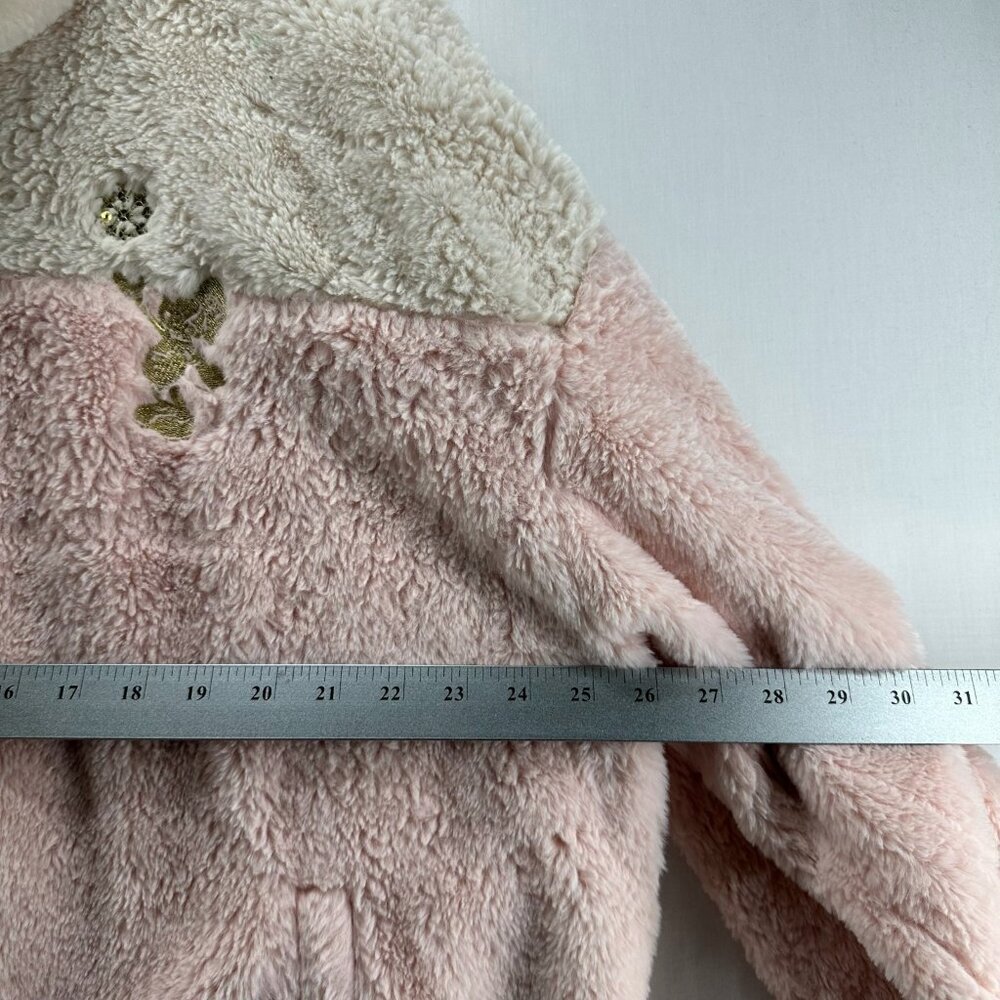 Disney Parks Minnie Mouse Sherpa Jacket Womens Size XL Full Zip Mock Neck Pink - Picture 8 of 12